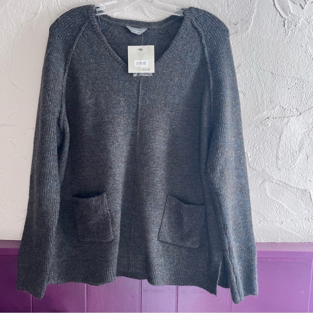 Denver Hayes V-neck Sweater Dark Grey Size Large NWT